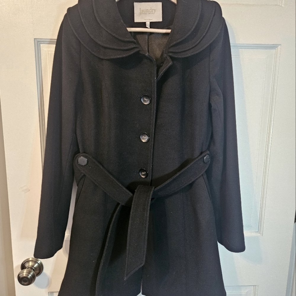 Laundry brand size 10 black wool coat.